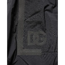 Black Nylon Elastic Waist Swim Shorts Swimwear