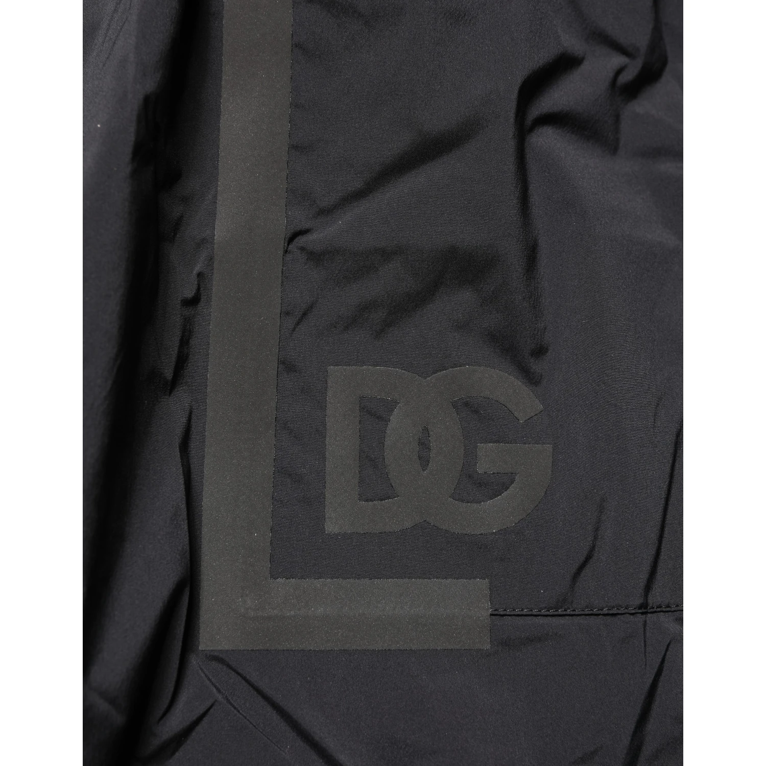 Black Nylon Elastic Waist Swim Shorts Swimwear