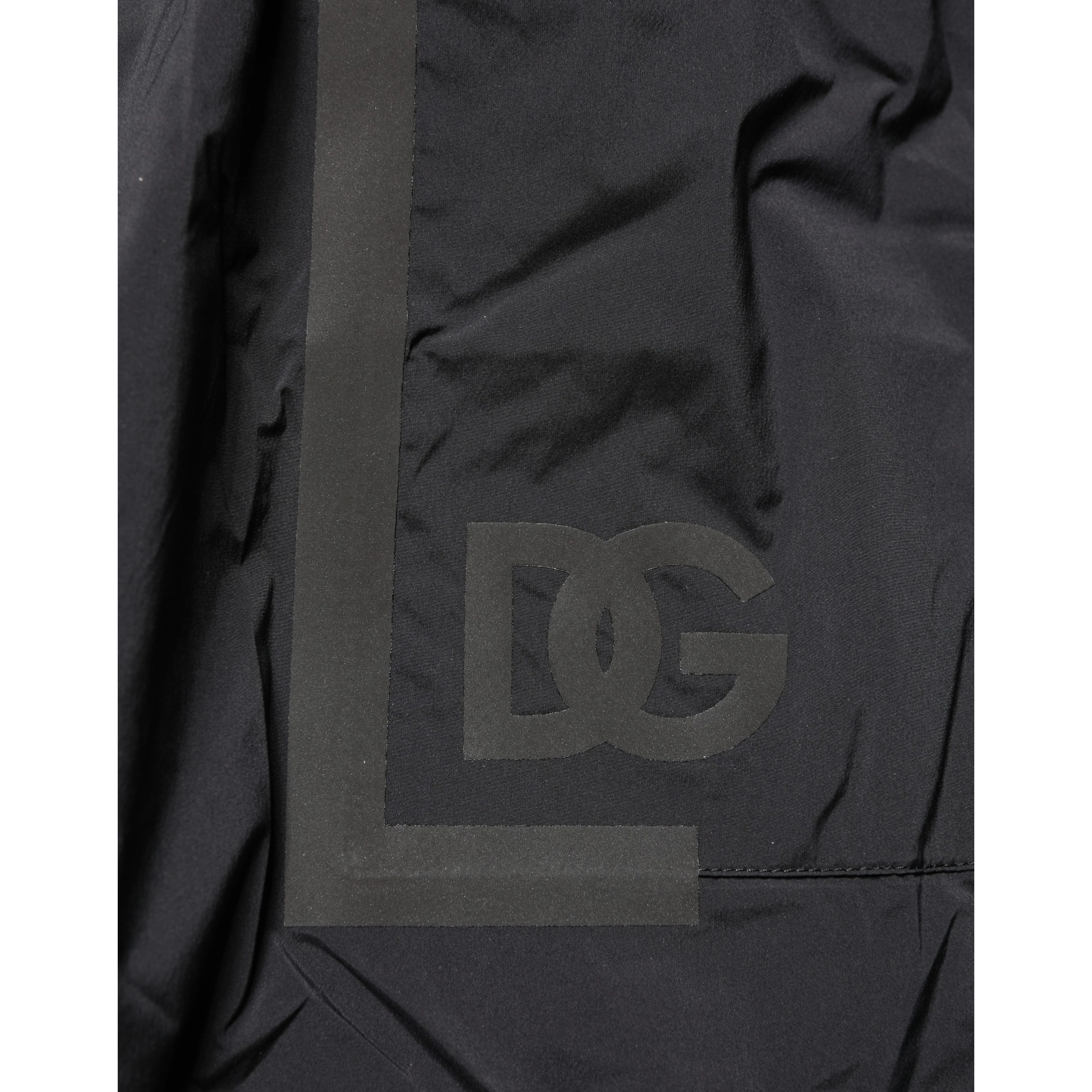 Black Nylon Elastic Waist Swim Shorts Swimwear