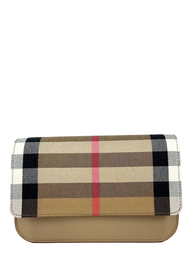 Burberry Small Leather Madison Crossbody Check Bag