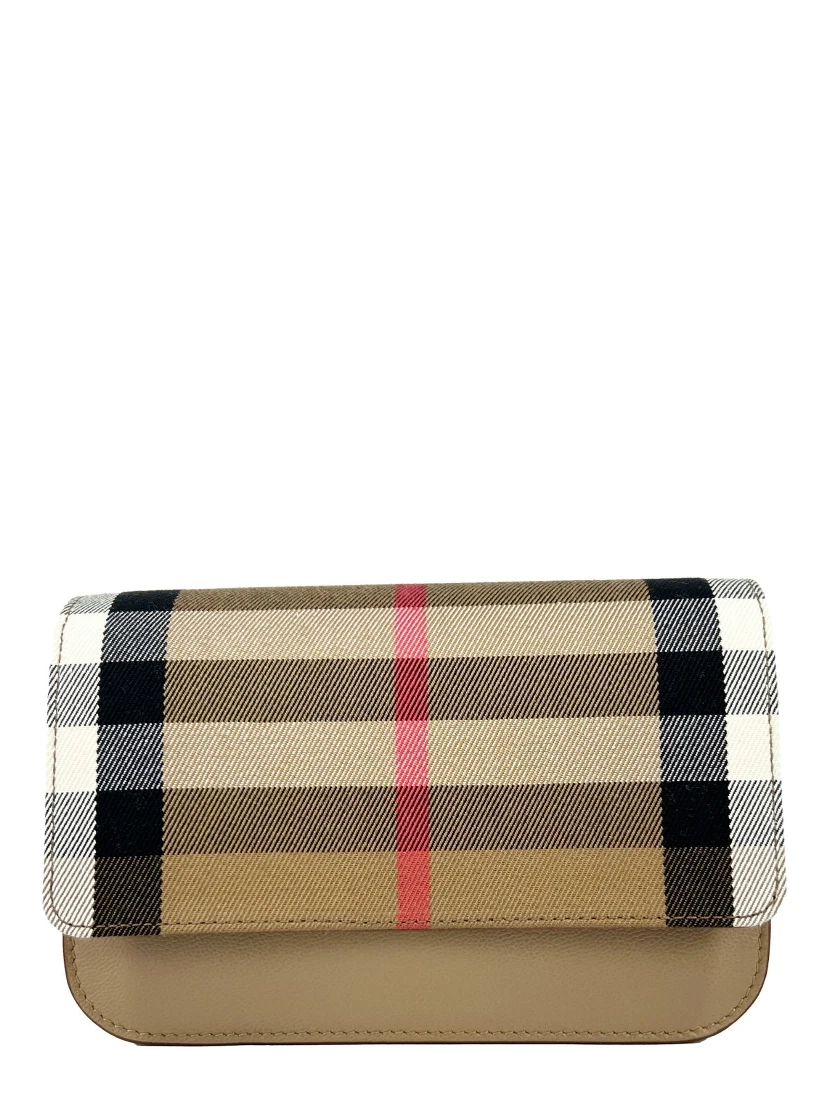 Burberry Small Leather Madison Crossbody Check Bag
