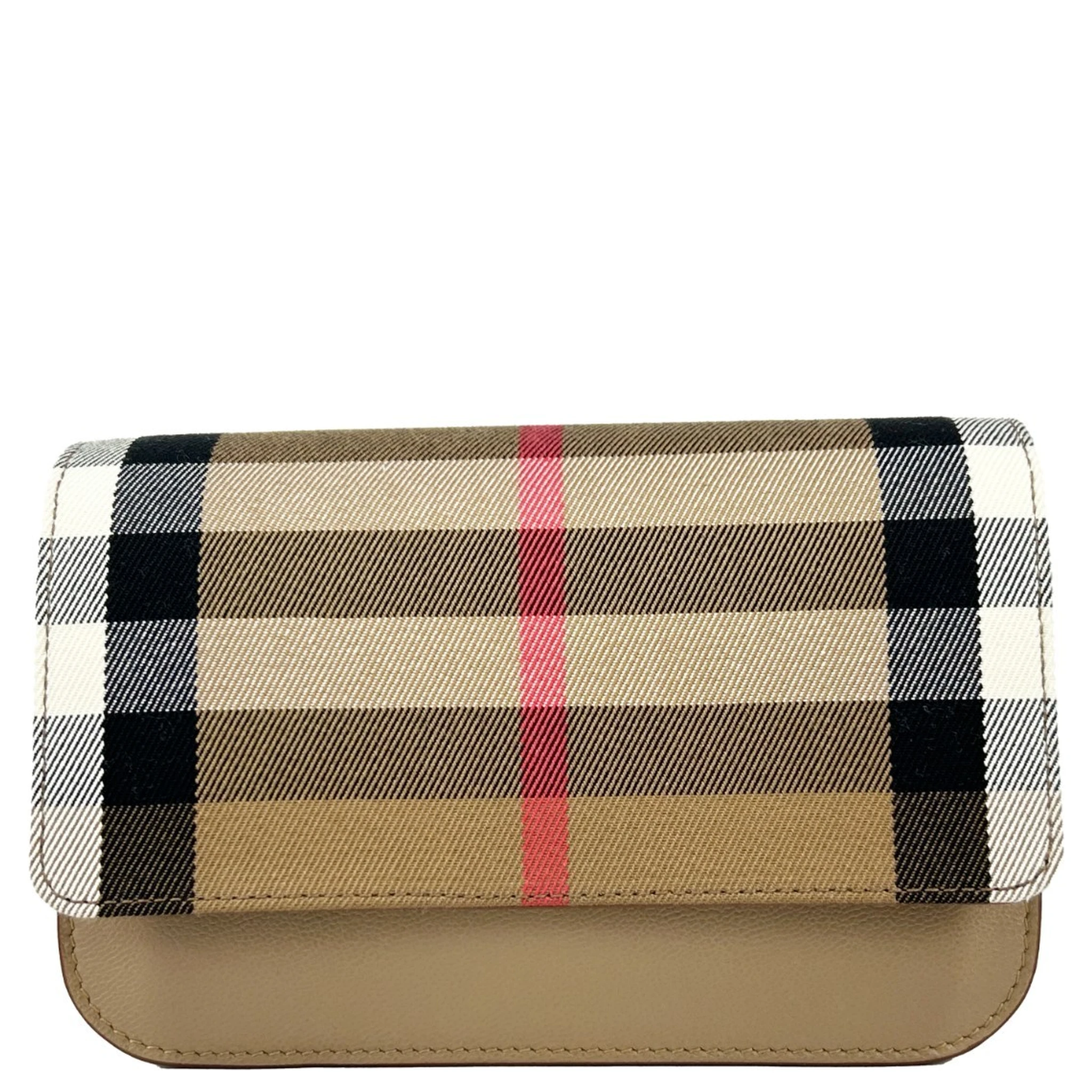 Burberry Small Leather Madison Crossbody Check Bag