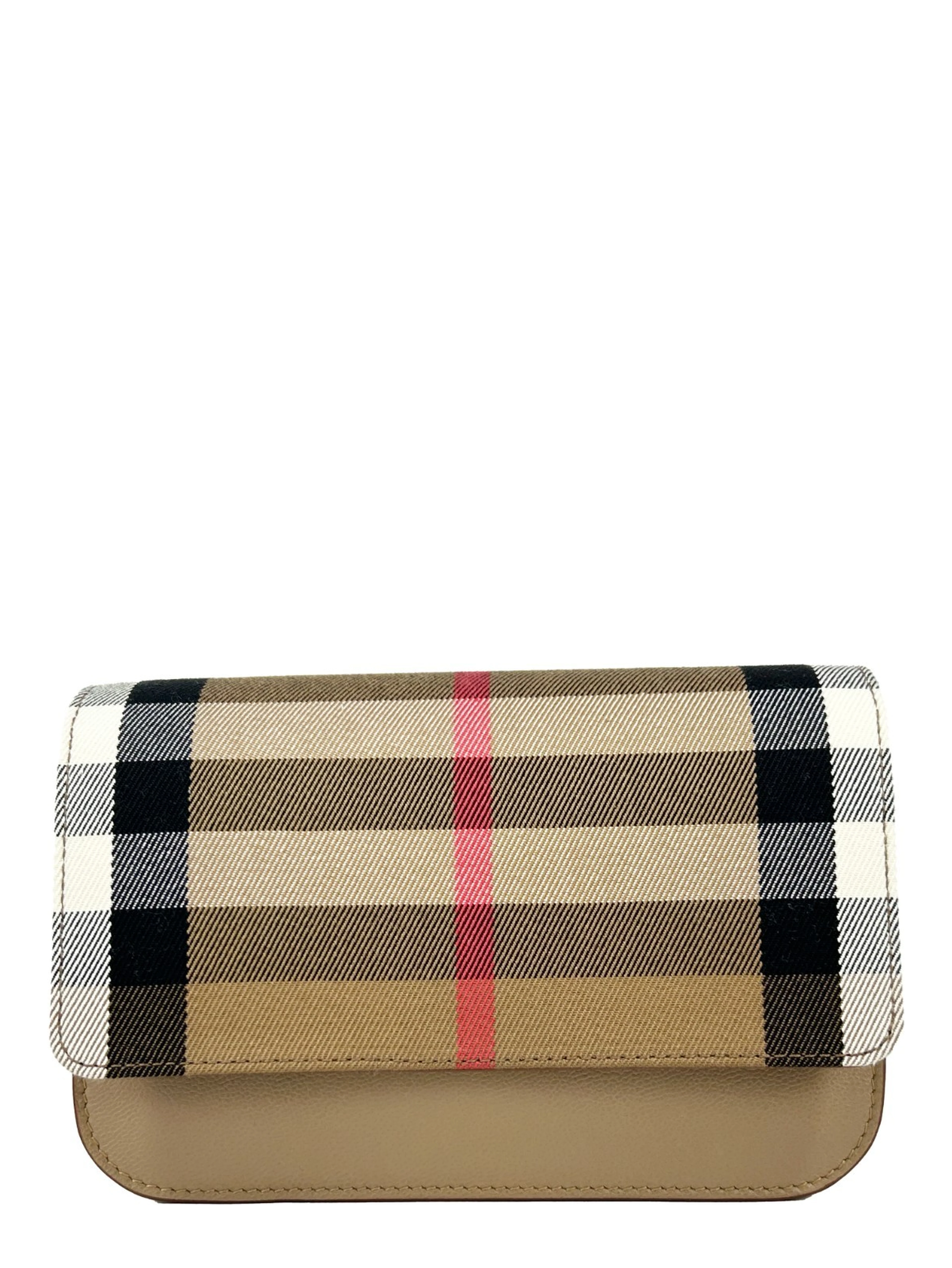 Burberry Small Leather Madison Crossbody Check Bag