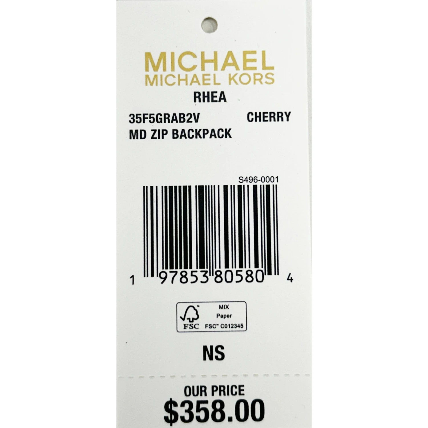Michael Kors Rhea Medium PVC Backpack Bookbag