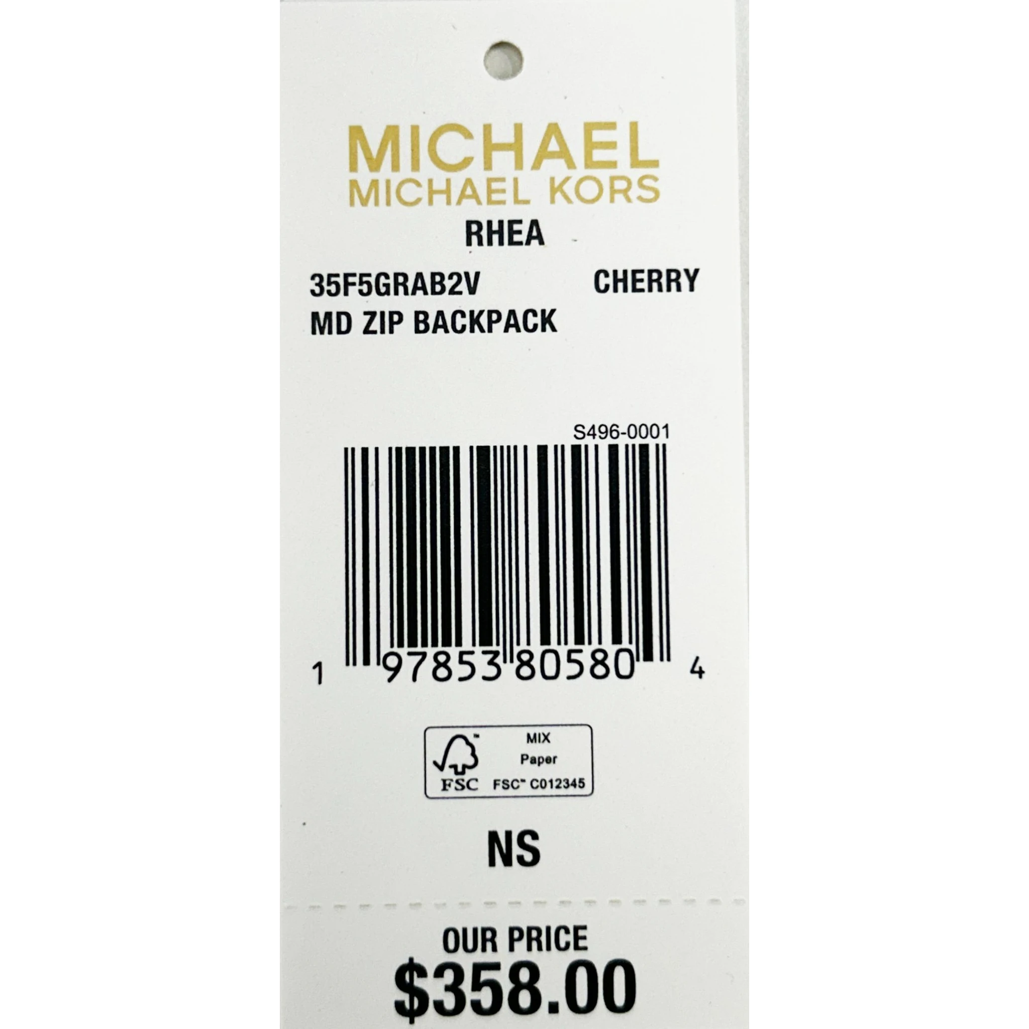 Michael Kors Rhea Medium PVC Backpack Bookbag