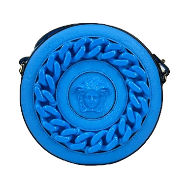 Versace Round Disco Leather Camera Case Crossbody Bag