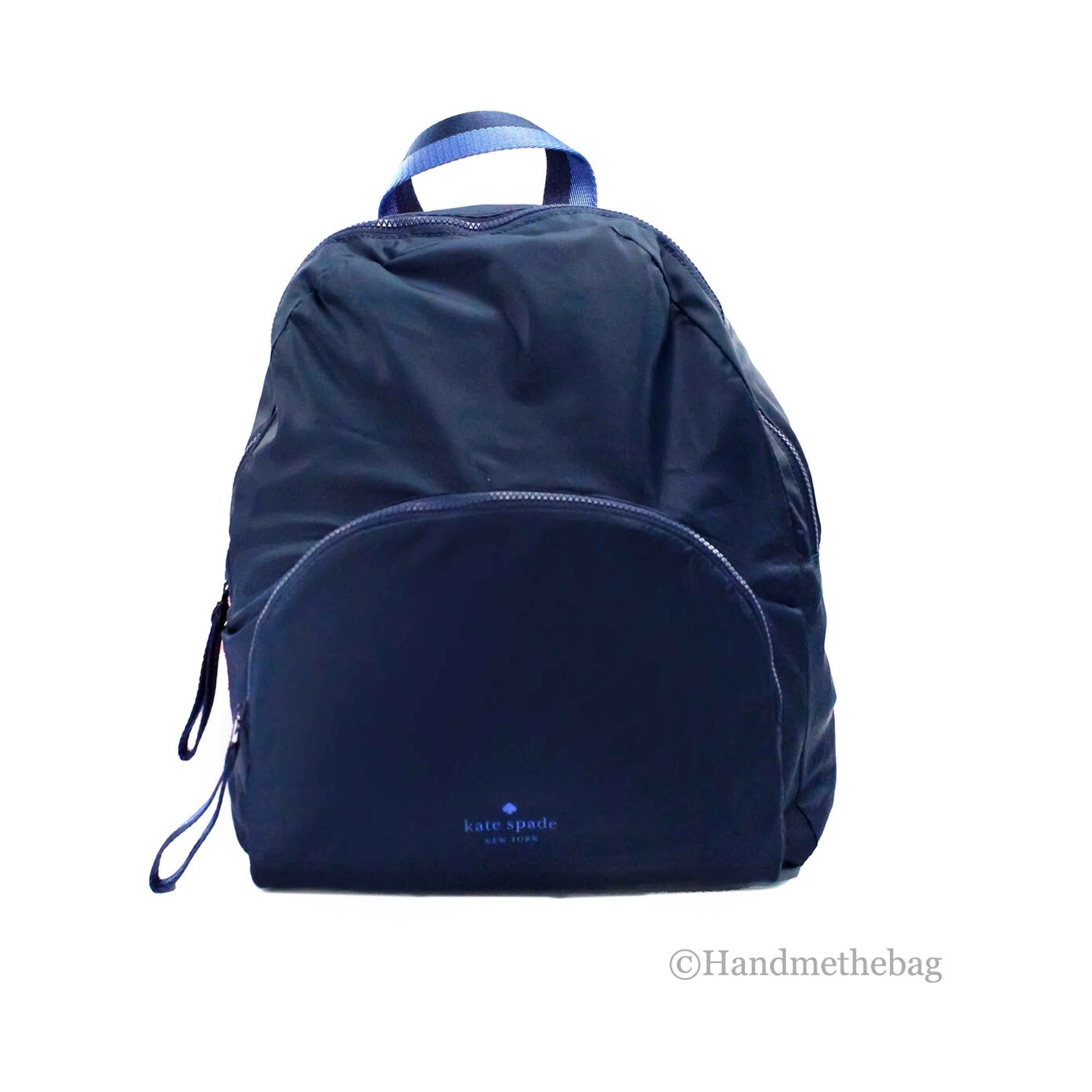 Kate Spade Arya Medium Nylon Nightcap Blue Packable Backpack BookBag Bag