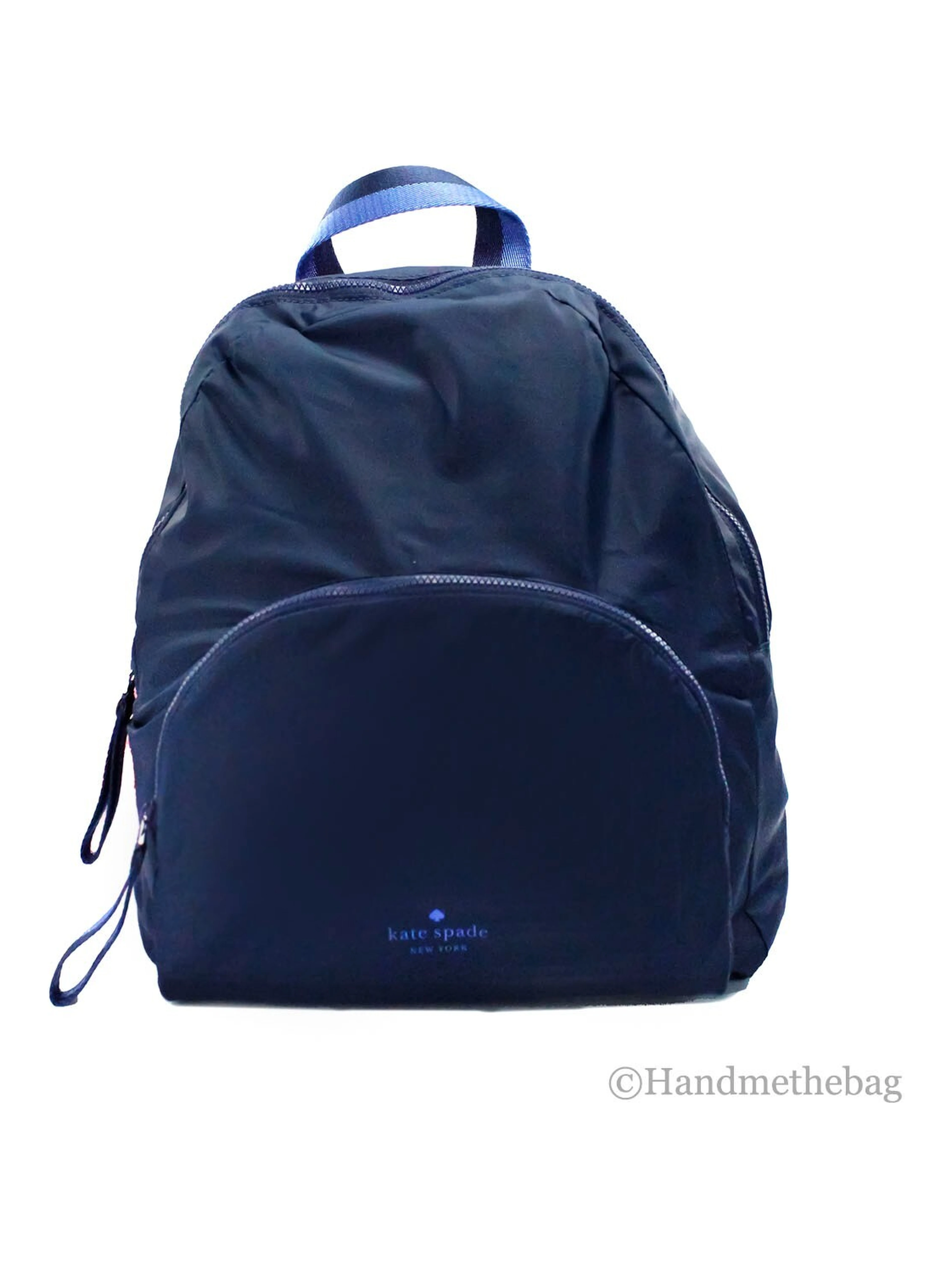 Kate Spade Arya Medium Nylon Nightcap Blue Packable Backpack BookBag Bag