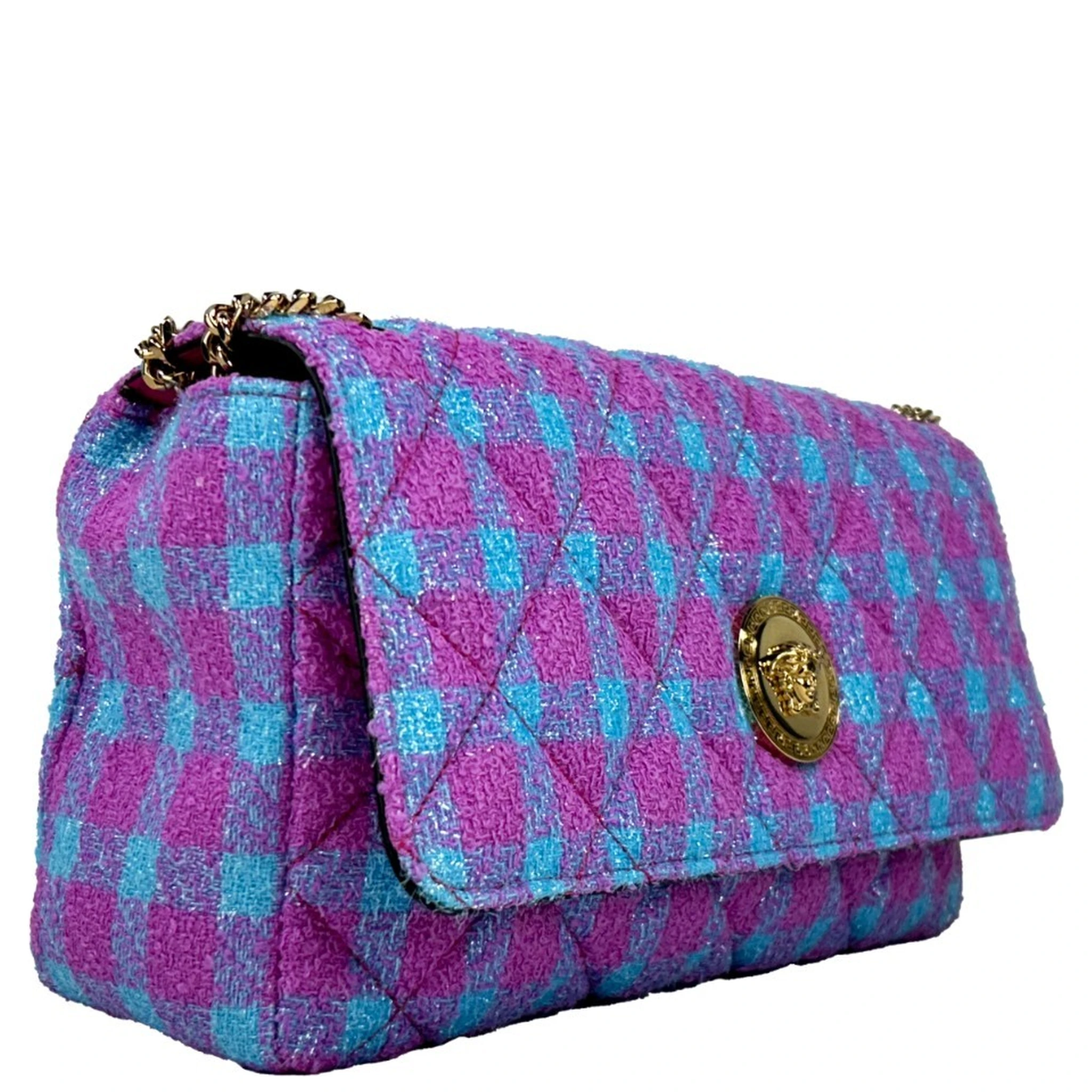 Versace Wool Lurex Medium Shoulder Crossbody Bag