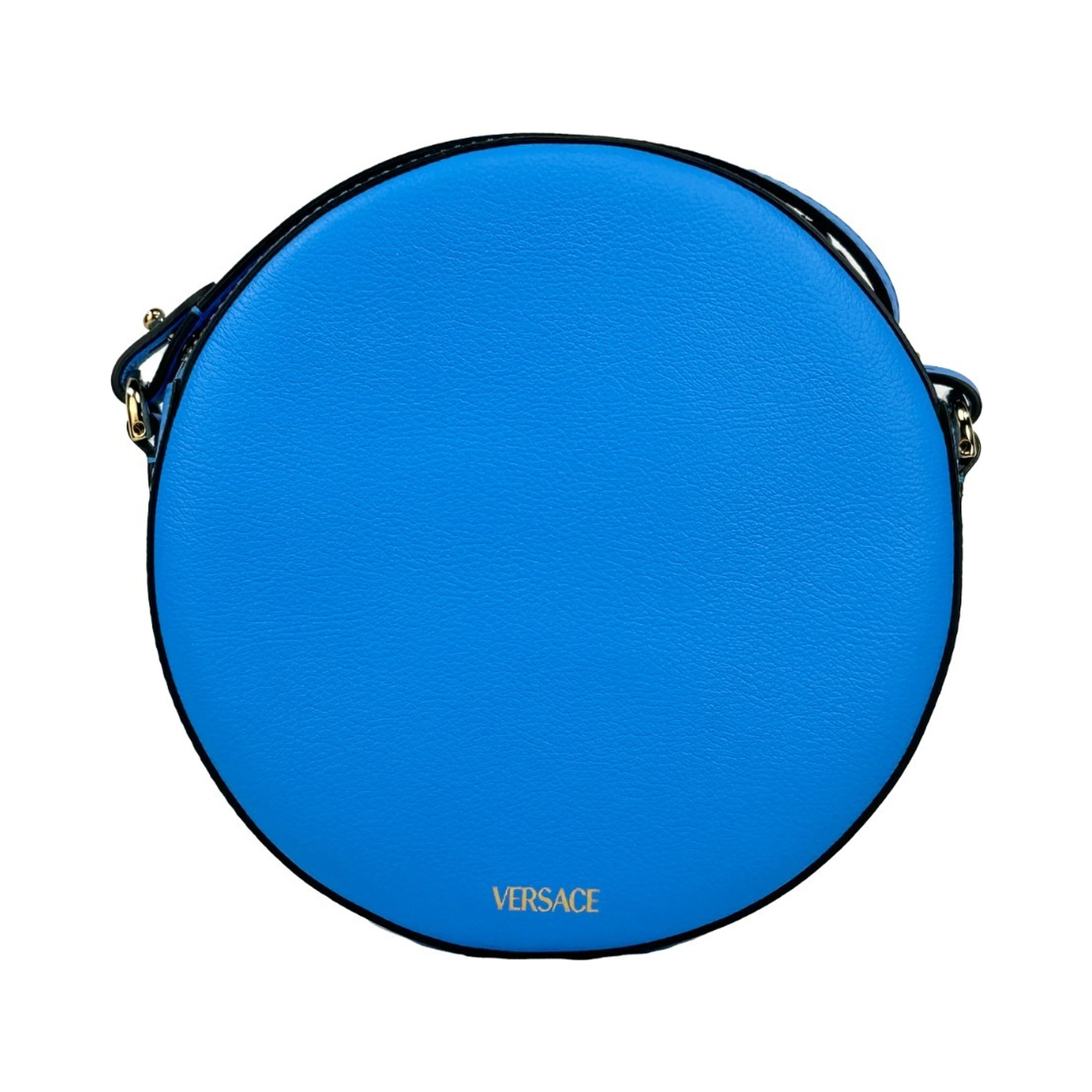 Versace Round Disco Leather Camera Case Crossbody Bag