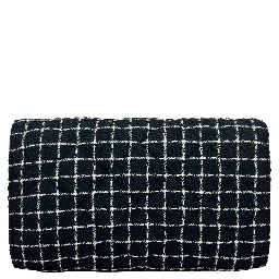 Versace Wallet On A Chain Fabric Black Crossbody Bag