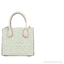 MICHAEL KORS Mercer 35S1GM9M2B Medium Logo And Leather Accordion Crossbody Bag In Powder Blush Multi