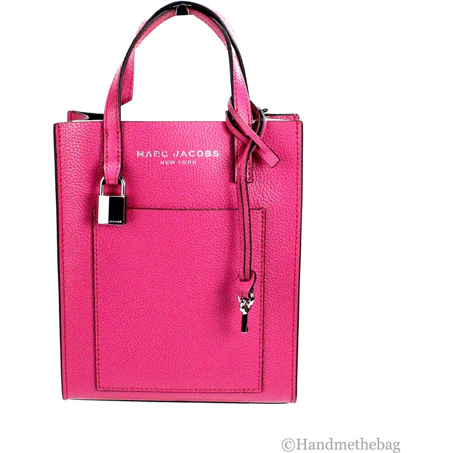 Marc Jacobs Mini Grind Cactus Flower Pebbled Leather Crossbody Tote Bag