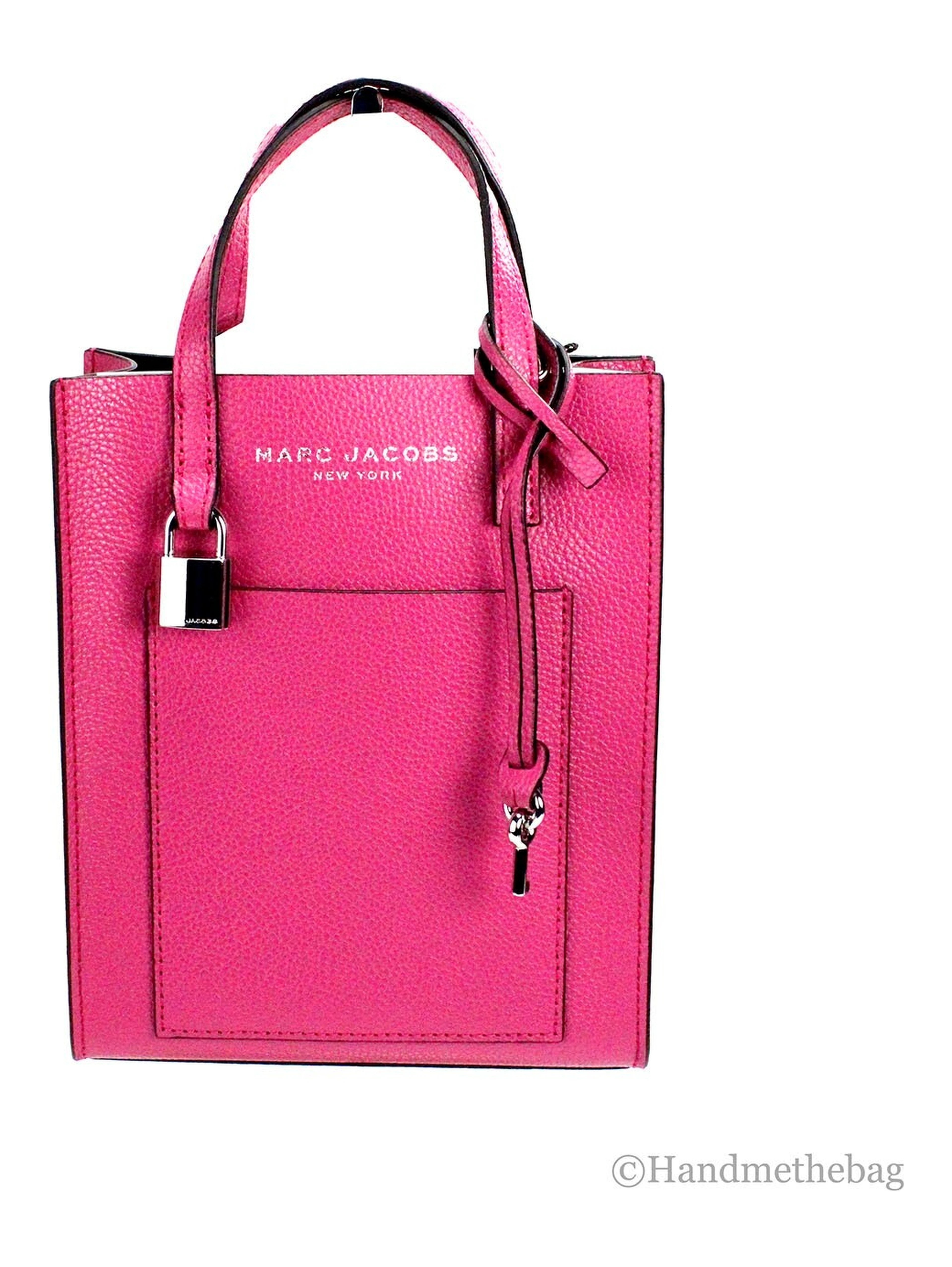 Marc Jacobs Mini Grind Cactus Flower Pebbled Leather Crossbody Tote Bag