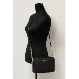 Michael Kors Women'S Top Zip Closure Saffiano Leather Crossbody Bag, Black