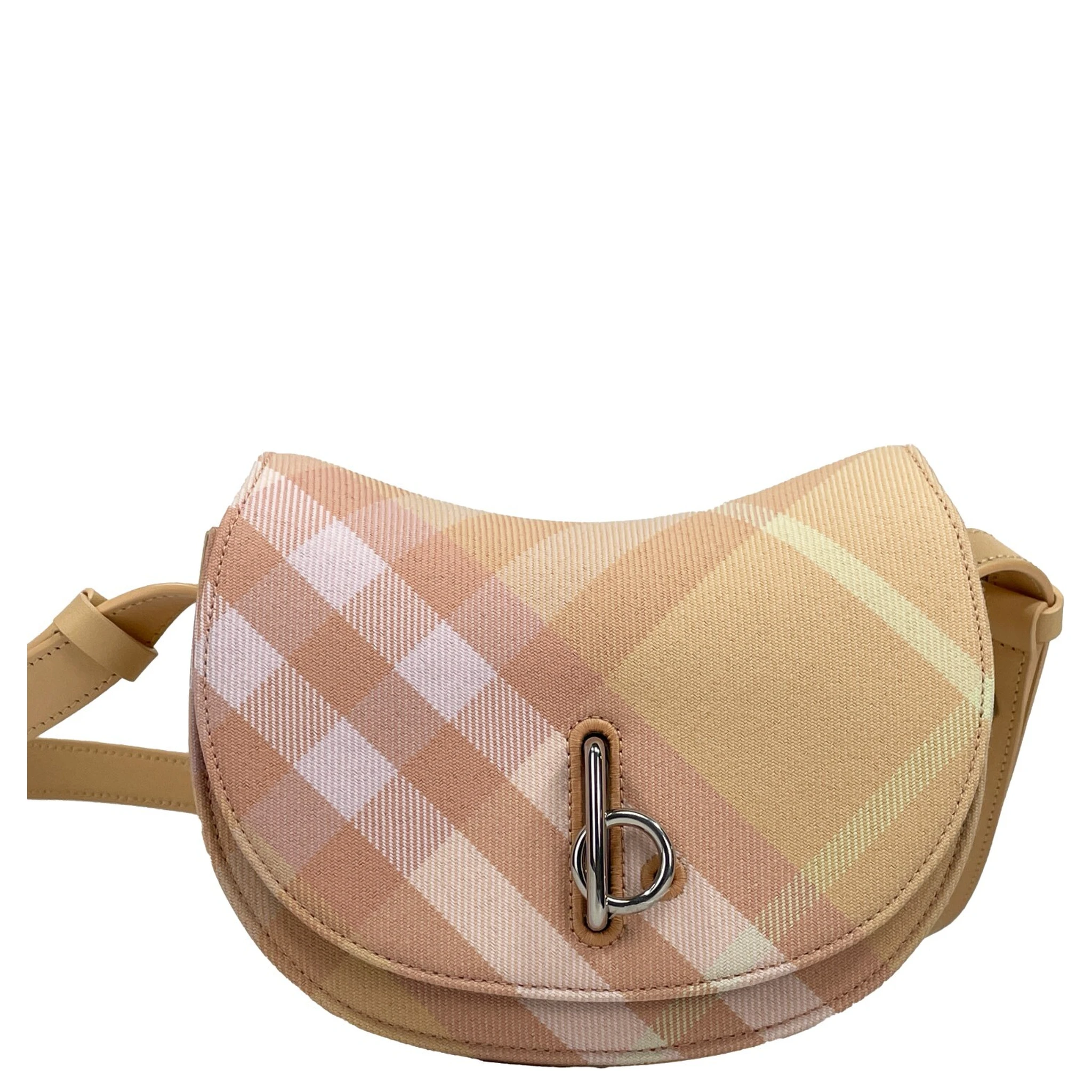 Burberry Mini Check Rocking Horse Crossbody Bag Purse