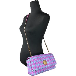 Versace Wool Lurex Medium Shoulder Crossbody Bag