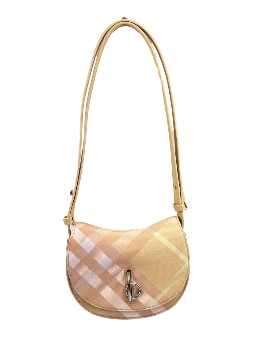 Burberry Mini Check Rocking Horse Crossbody Bag Purse