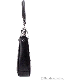 Marc Jacobs Natural Black Canvas Leather Hobo Shoulder Handbag Purse