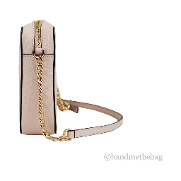 Michael Kors Adult Saffiano Leather East West Crossbody Handbag With 2 Slit Pockets, Blush