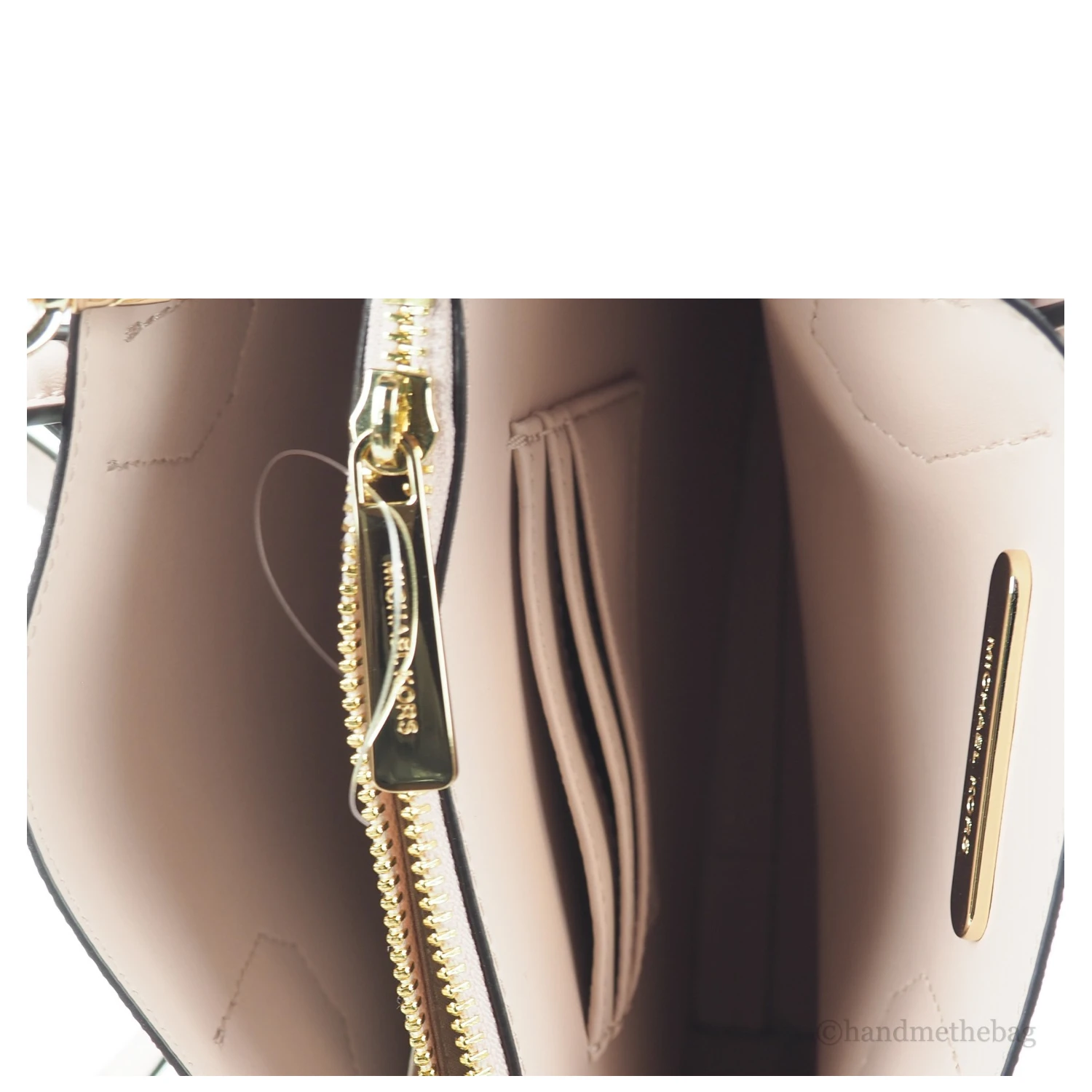 MICHAEL KORS Mercer 35S1GM9M2B Medium Logo And Leather Accordion Crossbody Bag In Powder Blush Multi