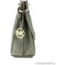 Michael Kors Joan Small Green Perforated Suede Leather Slouchy Messenger Handbag