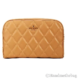 Kate Spade Carey Mini Tiramisu Quilted Smooth Leather Camera Crossbody Bag