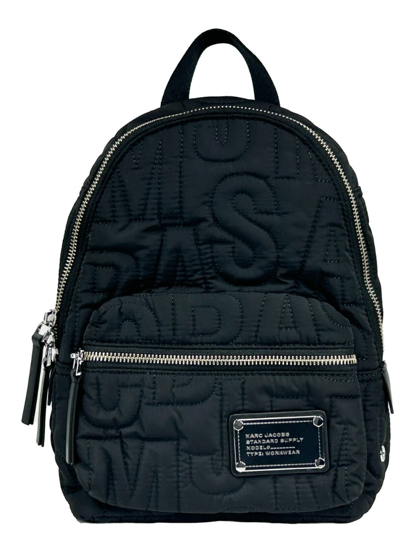 Marc Jacobs Small Black Quilted Backpack Bookbag