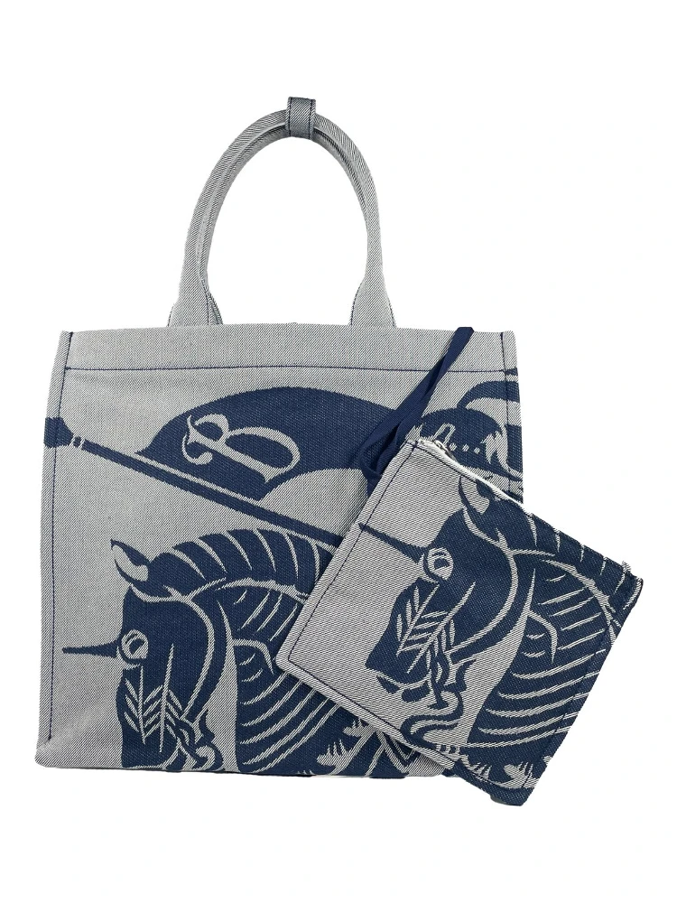Burberry Navy EKD Canvas Tote Bag With Coin Pouch alternative