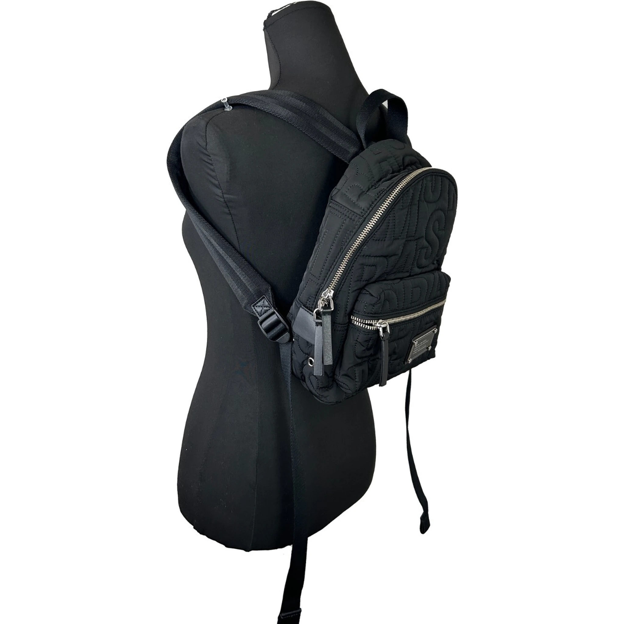 Marc Jacobs Small Black Quilted Backpack Bookbag