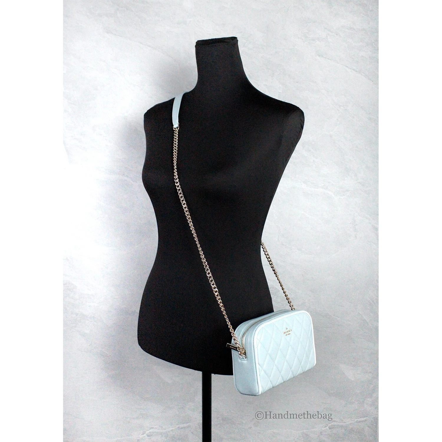 Kate Spade Carey Mini Wild Sage Quilted Smooth Leather Camera Crossbody Bag