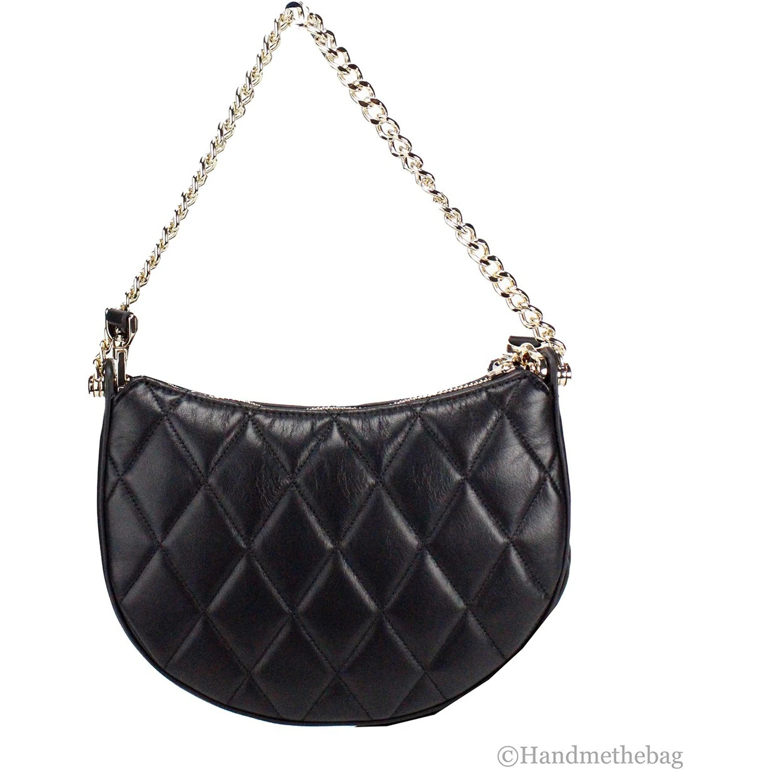 Kate Spade Carey Small Black Quilted Leather Zip Top Crossbody Bag
