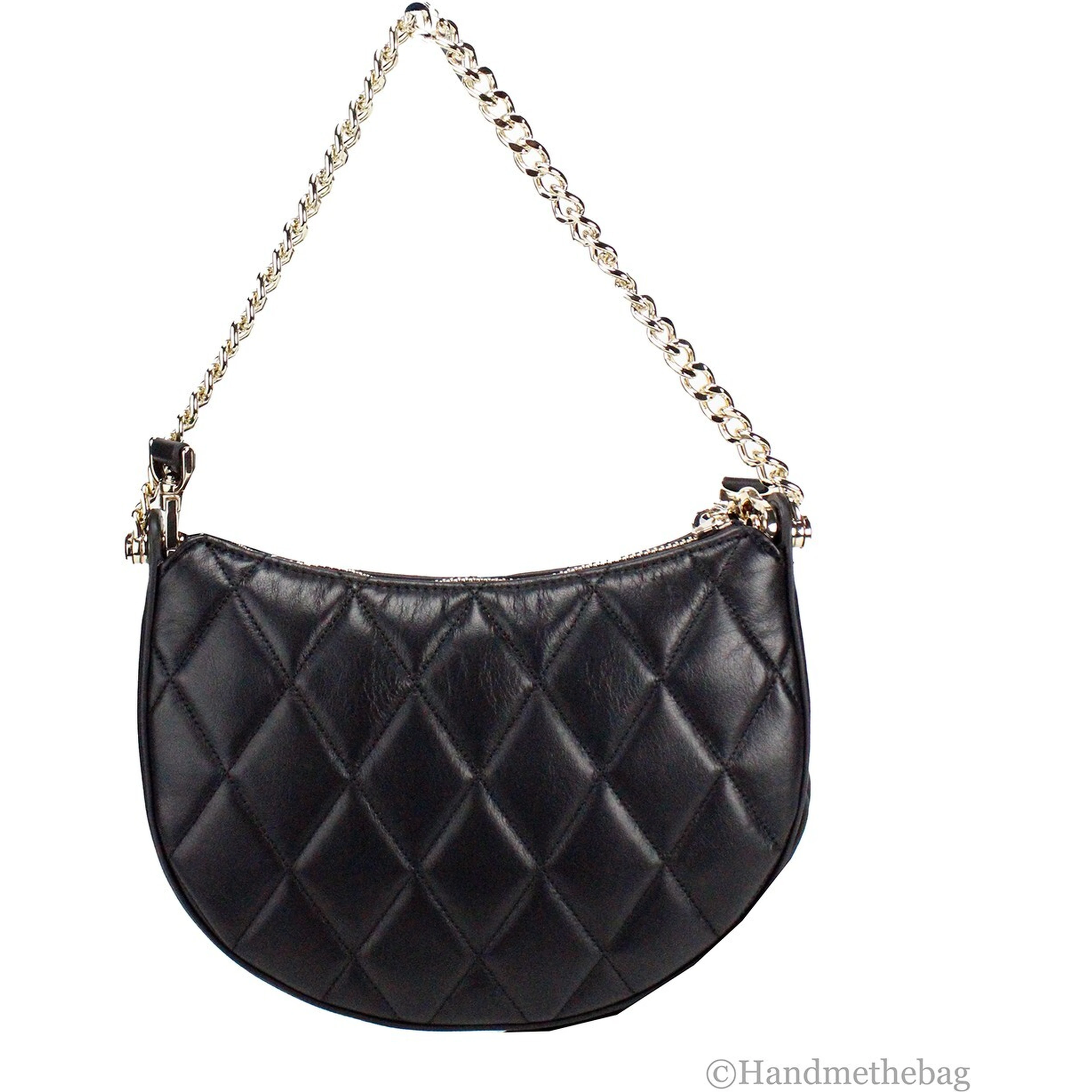 Kate Spade Carey Small Black Quilted Leather Zip Top Crossbody Bag