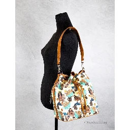 Dooney & Bourke Disney Medium Moana Coated Cotton Bucket Crossbody Bag Purse