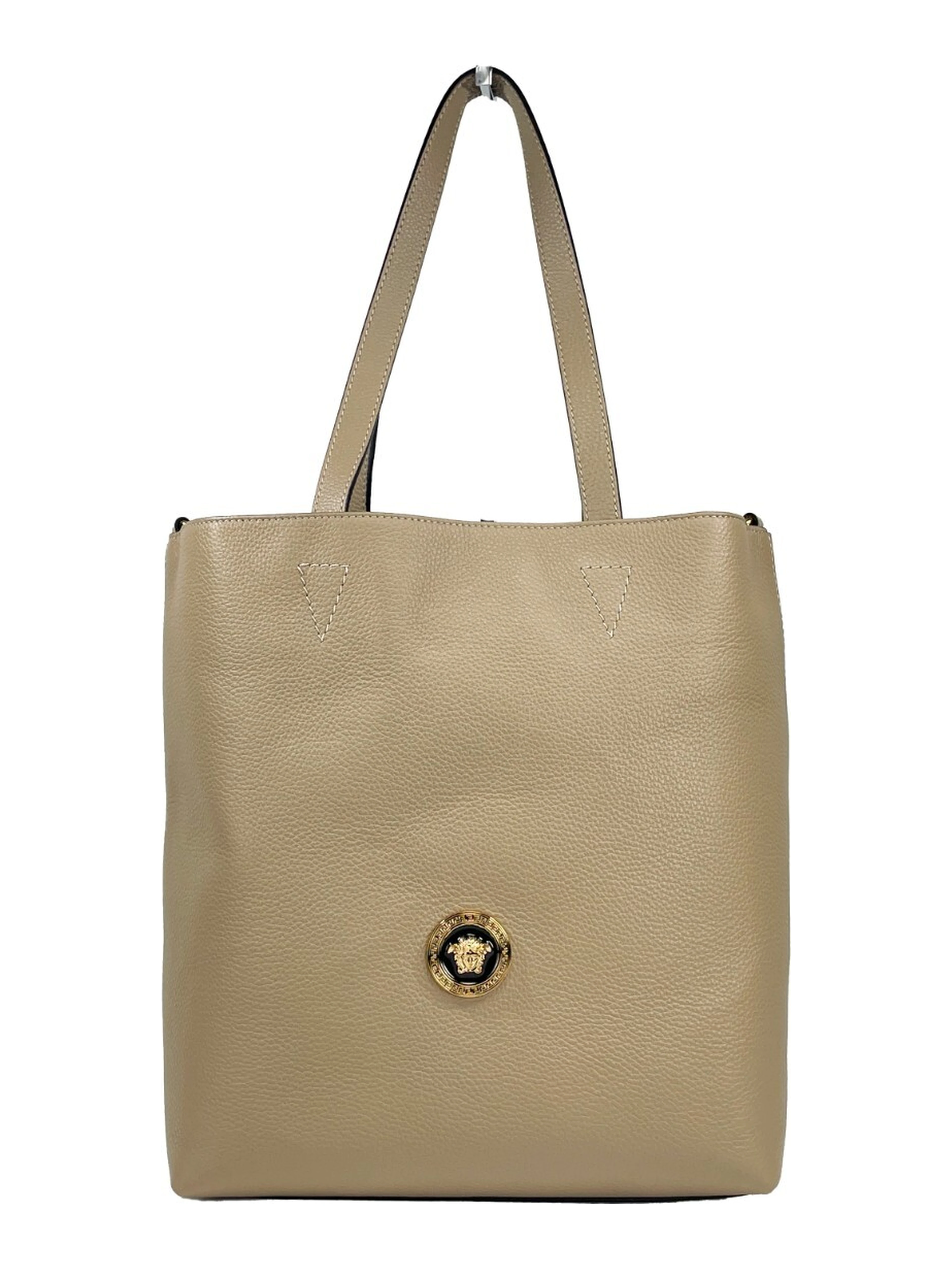 Versace Medusa Large Leather Tote Bag With Pouch