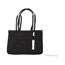Marc Jacobs Medium Black Canvas Fabric Shoulder Convertible Tote Purse Bag