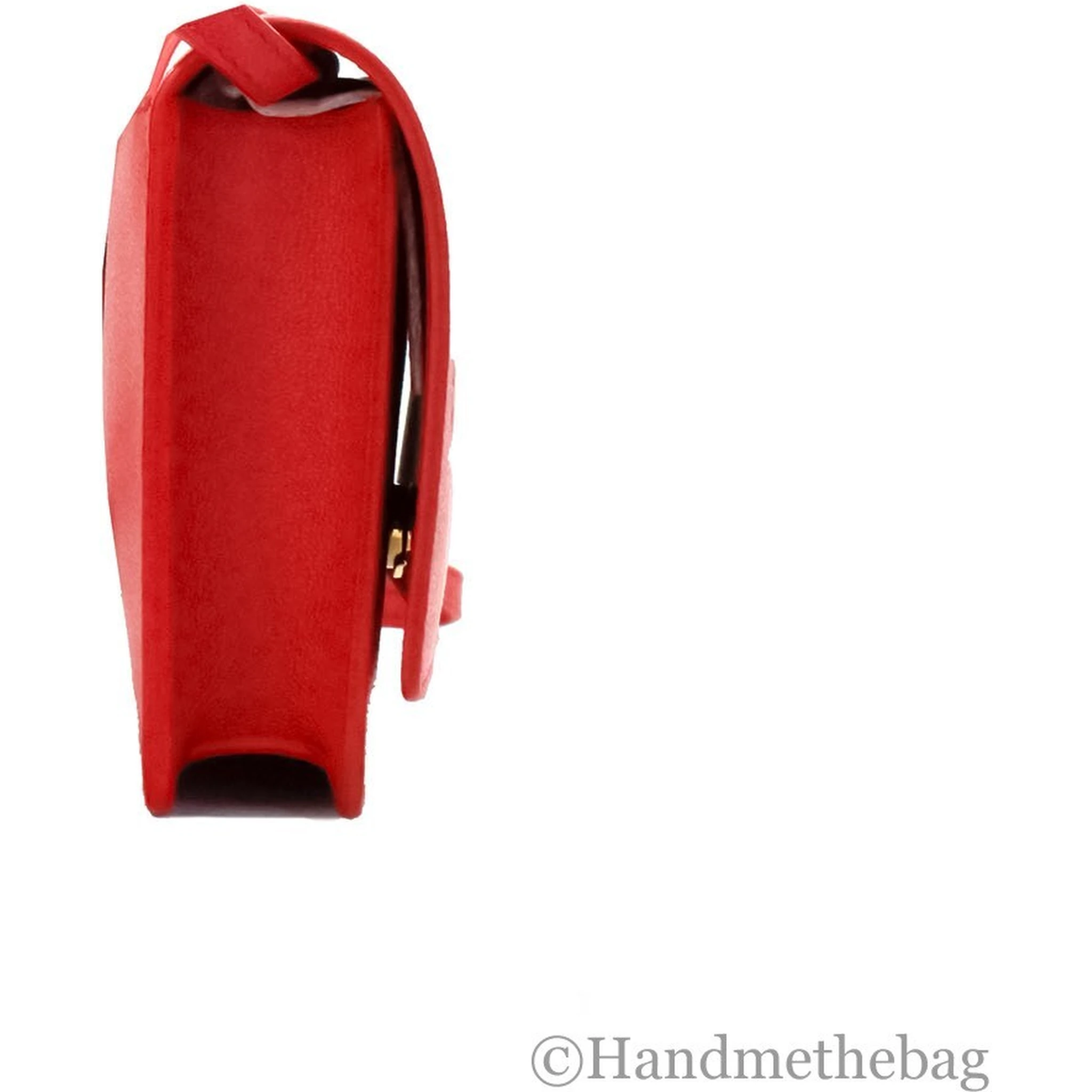 Burberry Hampshire Small Red Embossed Logo Smooth Leather Crossbody Bag