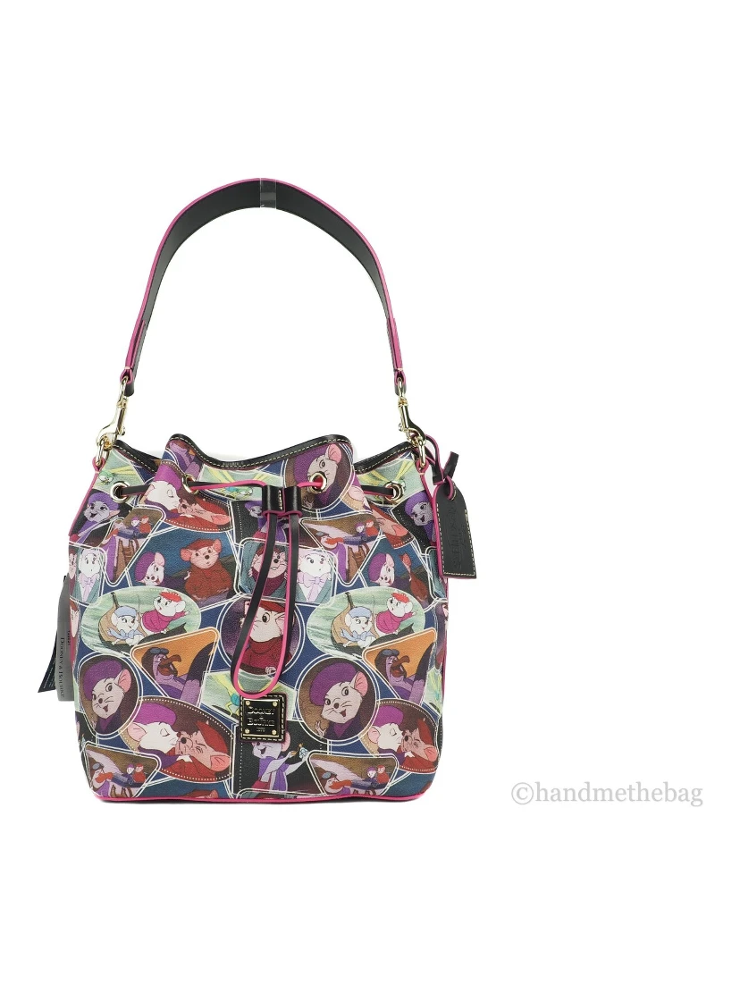Dooney & Bourke Disney Rescuers Drawstring Bucket Shoulder Bag