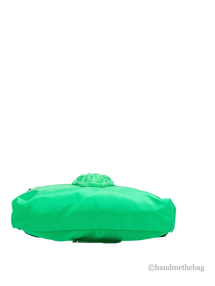 Versace Small Bright Green Nylon Matte Medusa Belt Bag Waist Fanny Pack Purse alternative