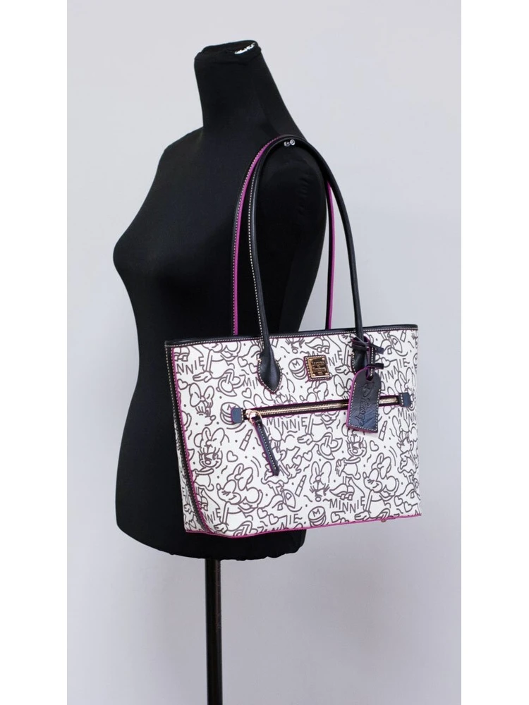 Dooney & Bourke Disney Medium Minnie Mouse Line Art Coated Cotton Tote Handbag alternative