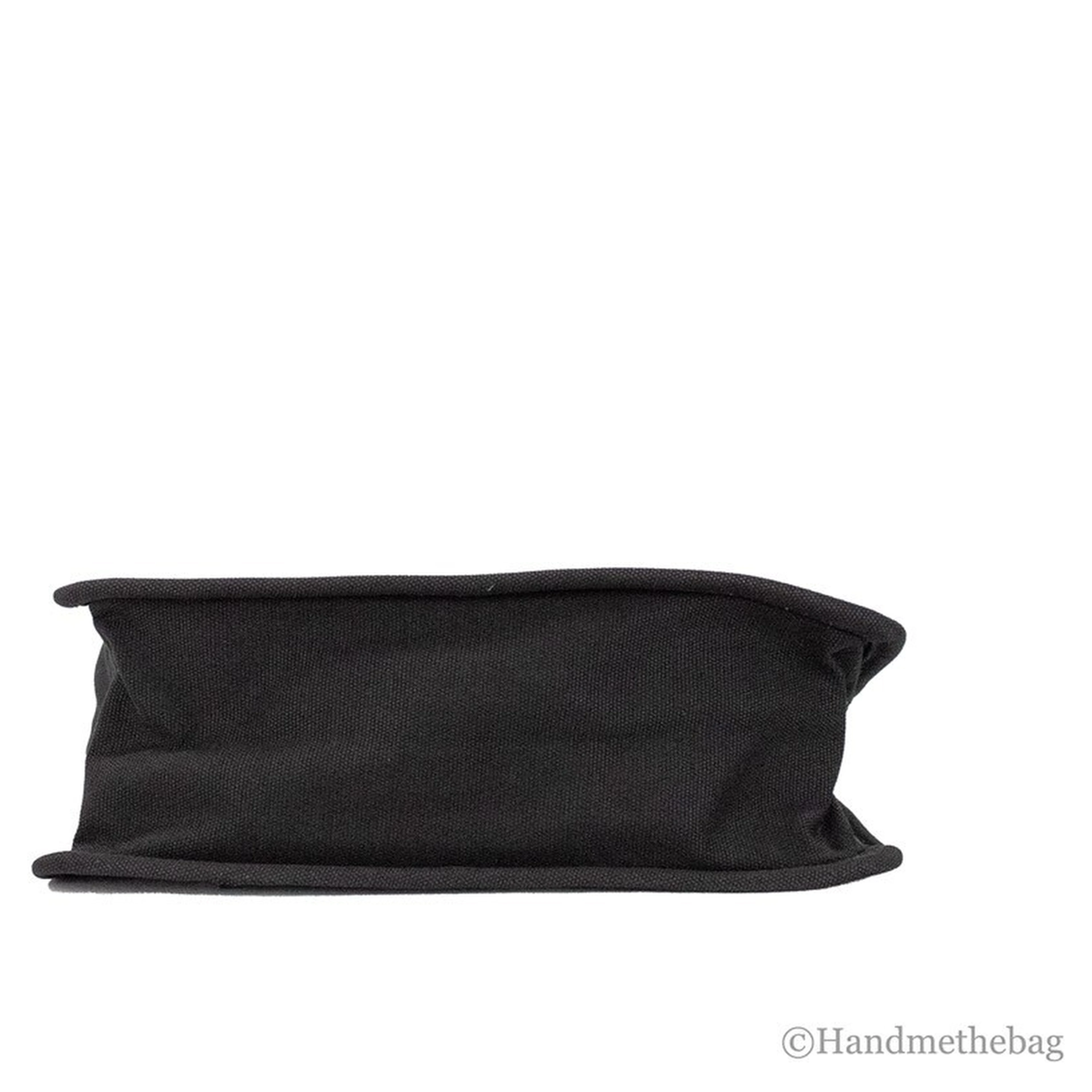 Marc Jacobs Medium Black Canvas Fabric Shoulder Convertible Tote Purse Bag