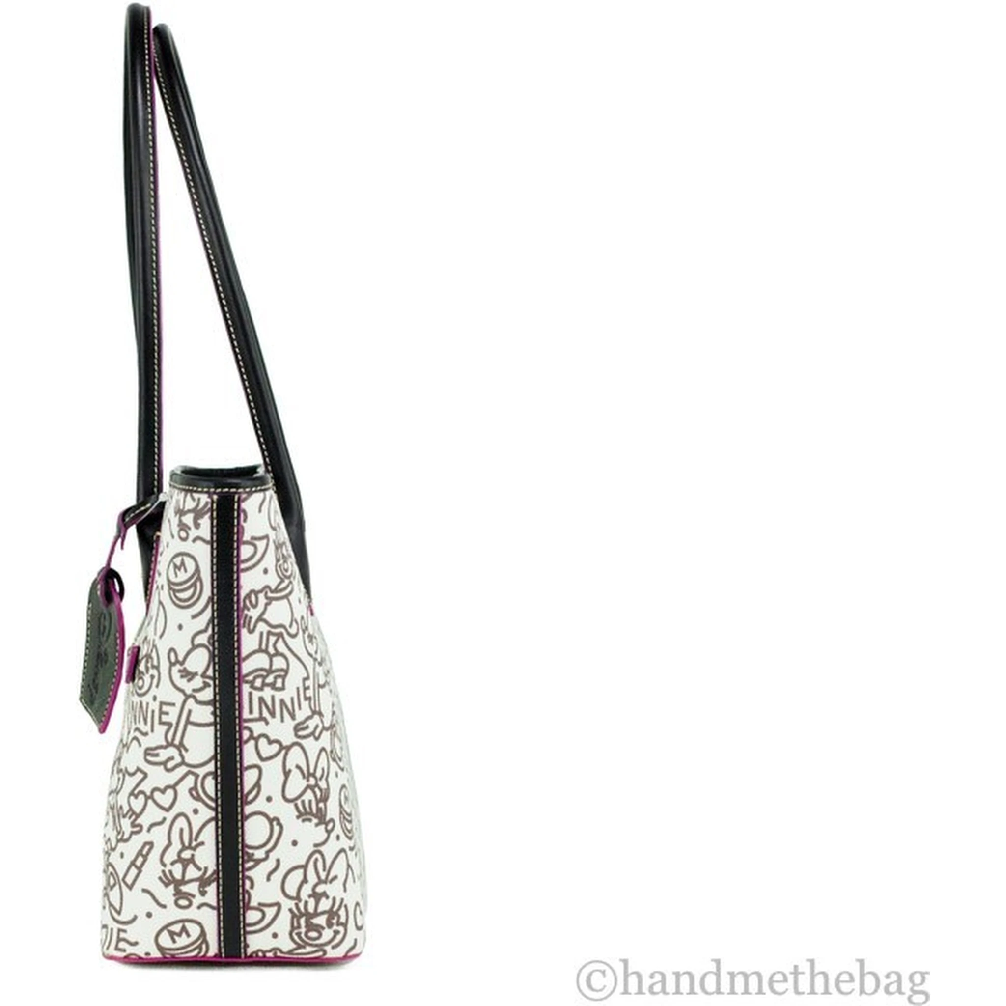 Dooney & Bourke Disney Medium Minnie Mouse Line Art Coated Cotton Tote Handbag