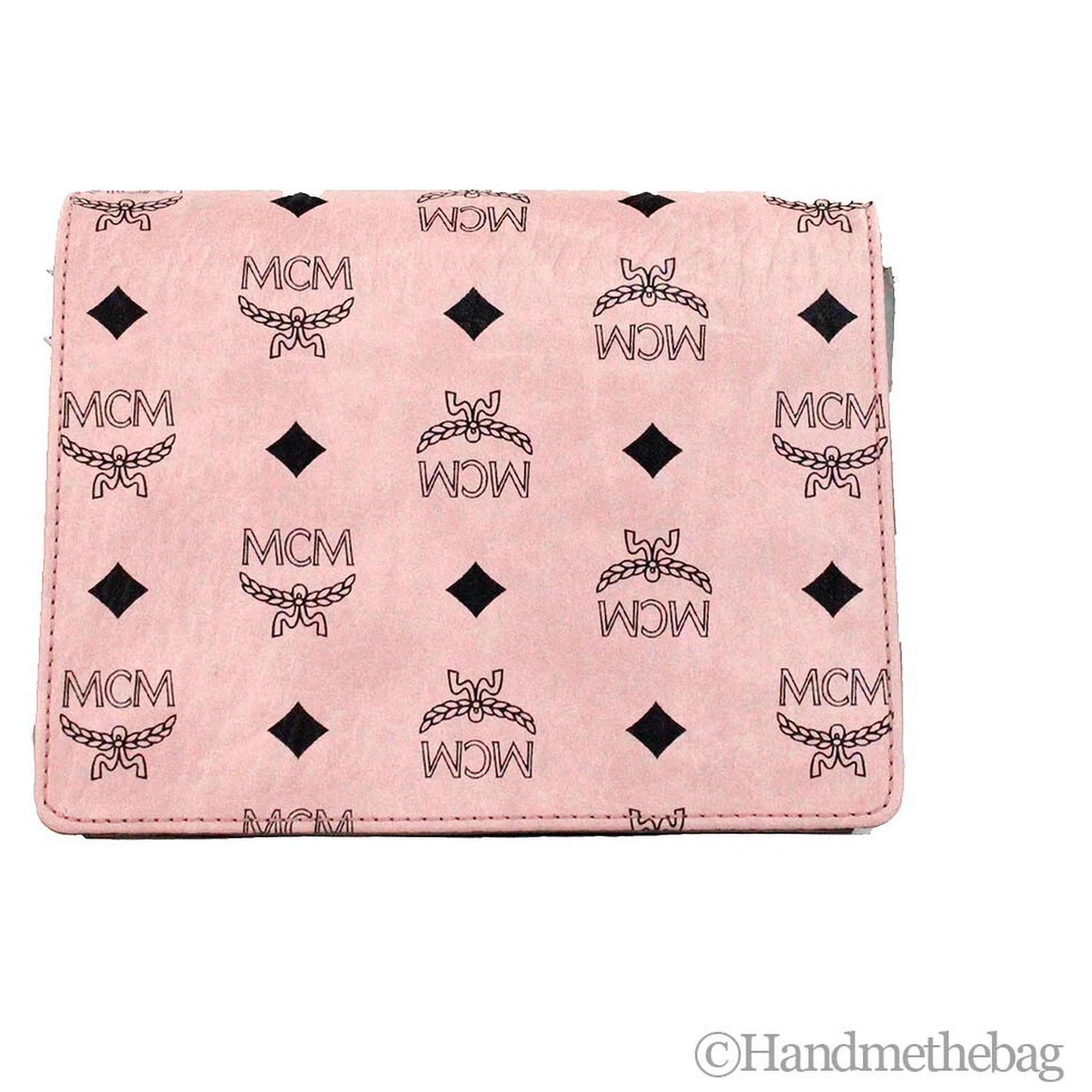 MCM Signature Patricia Leather Mini Flap Lock Crossbody Bag
