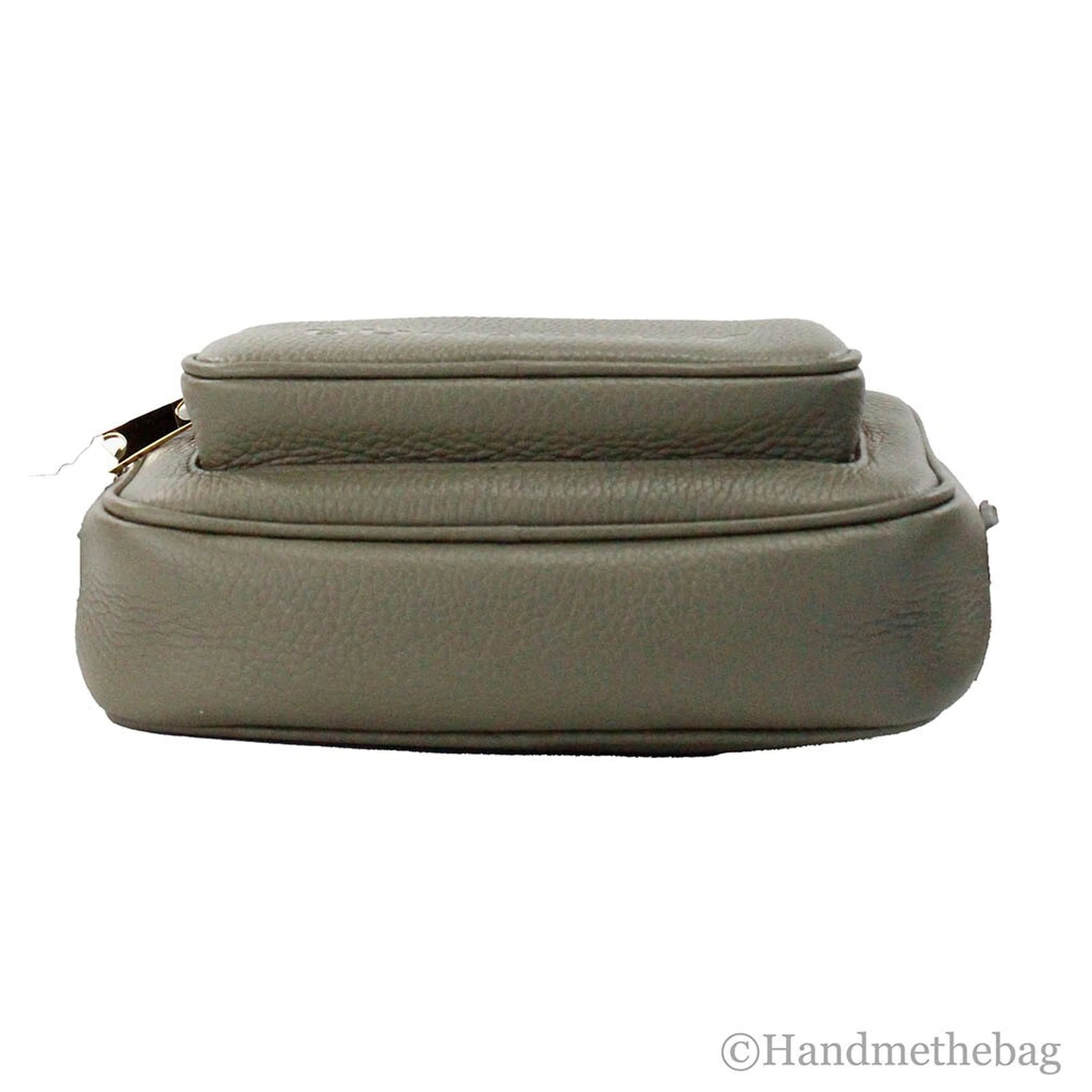 Burberry Small Branded Dark Fern Green Grainy Leather Camera Crossbody Bag