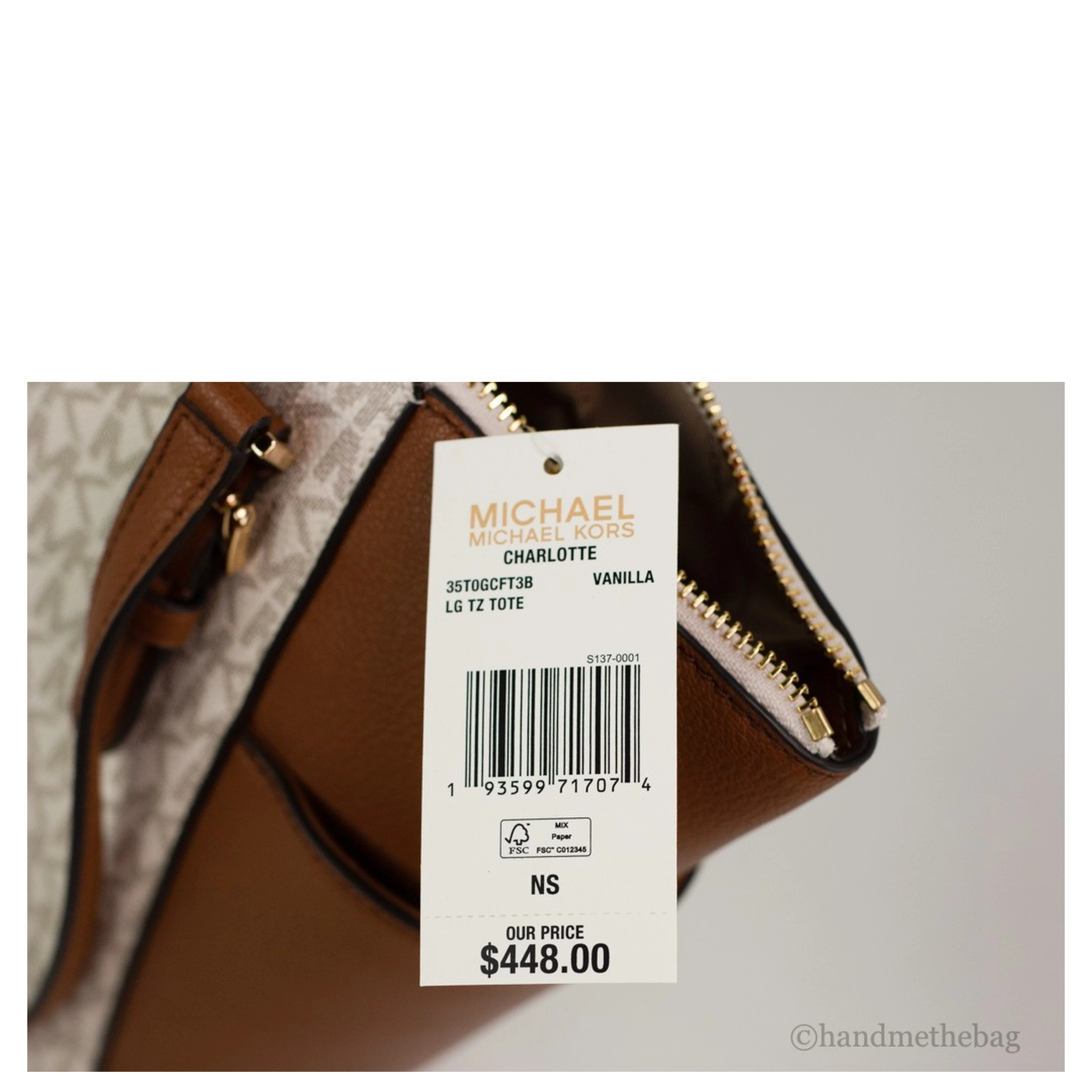 Michael Kors Michael Kors Women Leather Shoulder Tote Bag Purse Handbag+Double Zipper Wallet