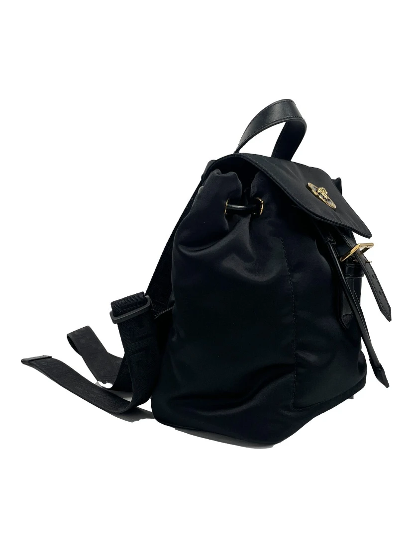 Versace Mini Nylon Medusa Drawstring Backpack Bag