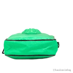 Versace Small Bright Green Nylon Fabric Medusa Crossbody Messenger Bag Purse