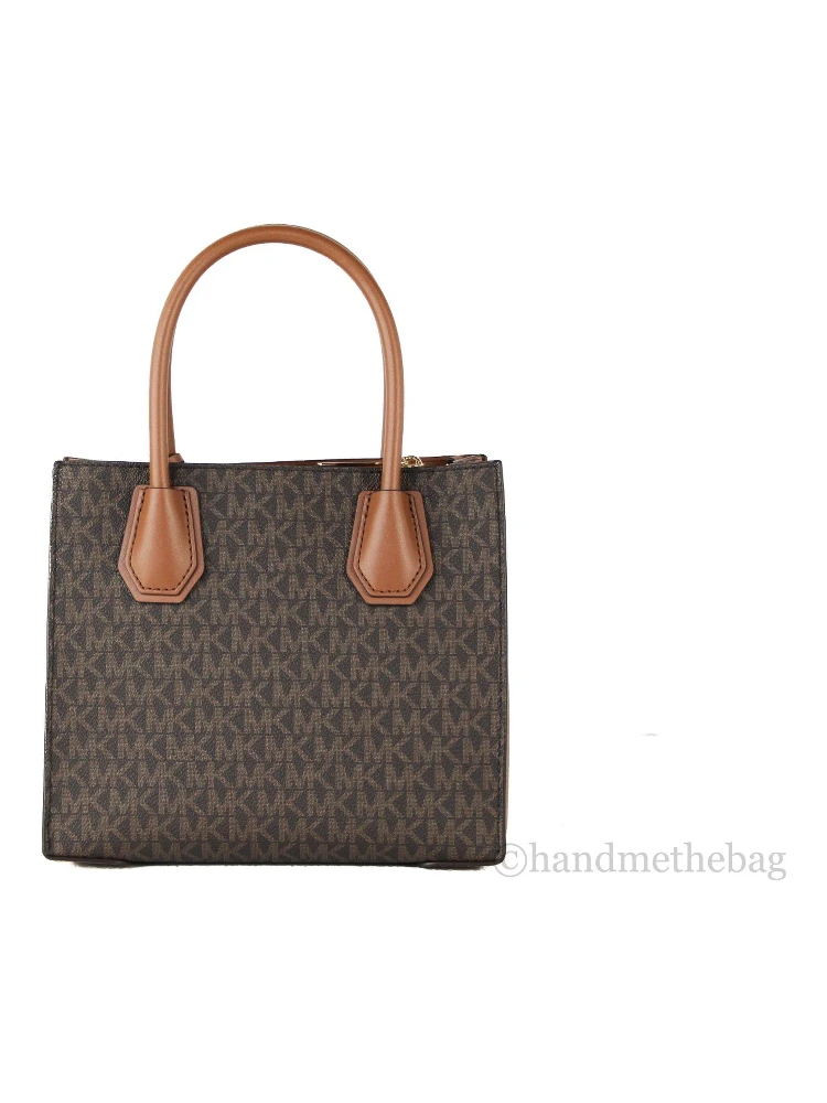 MICHAEL KORS Mercer 35S1GM9M2B Medium Logo And Leather Accordion Crossbody Bag In Brown alternative