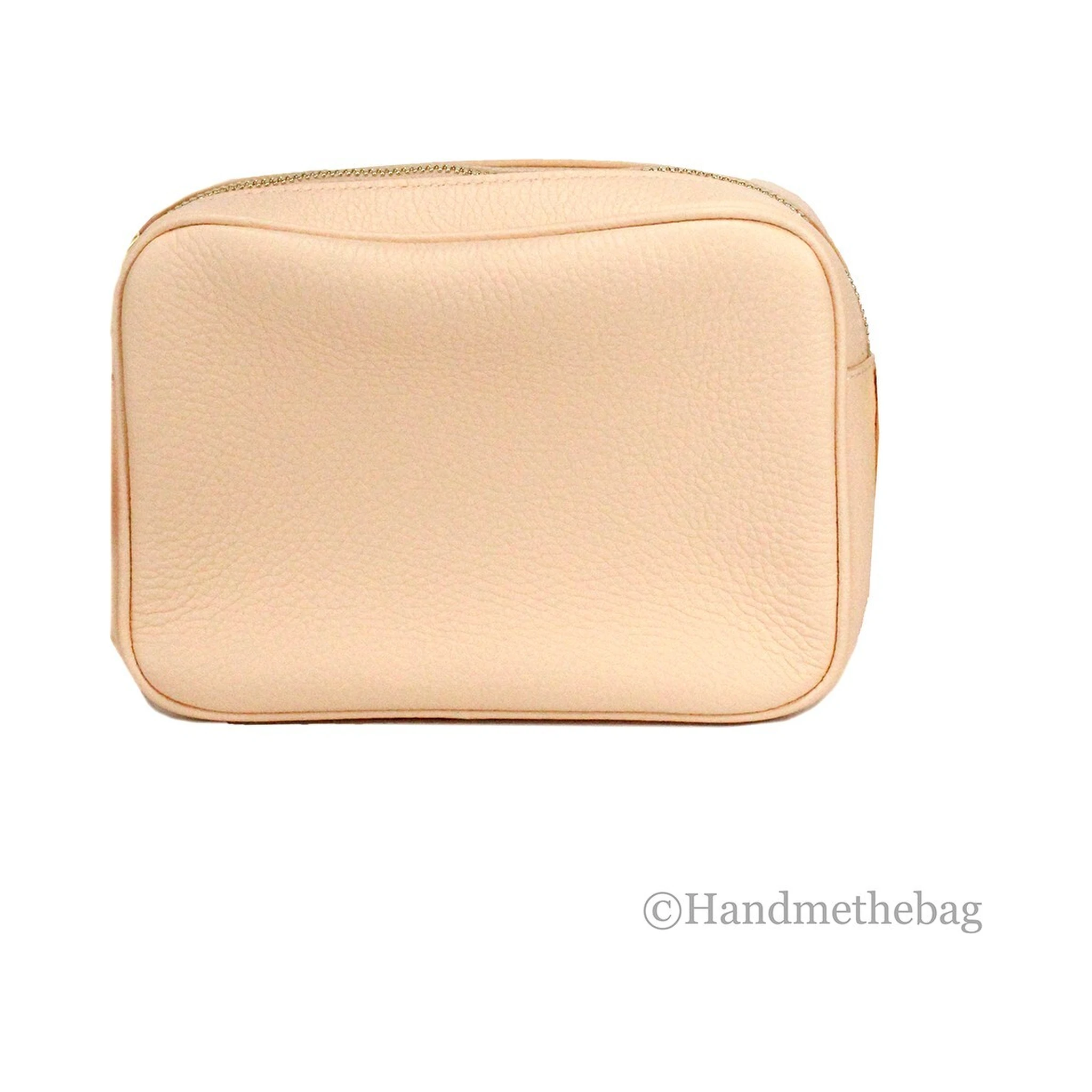 Burberry Small Branded Peach Pink Grainy Leather Camera Crossbody Bag