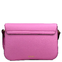 Versace La Medusa Pink Leather Shoulder Crossbody Bag Purse